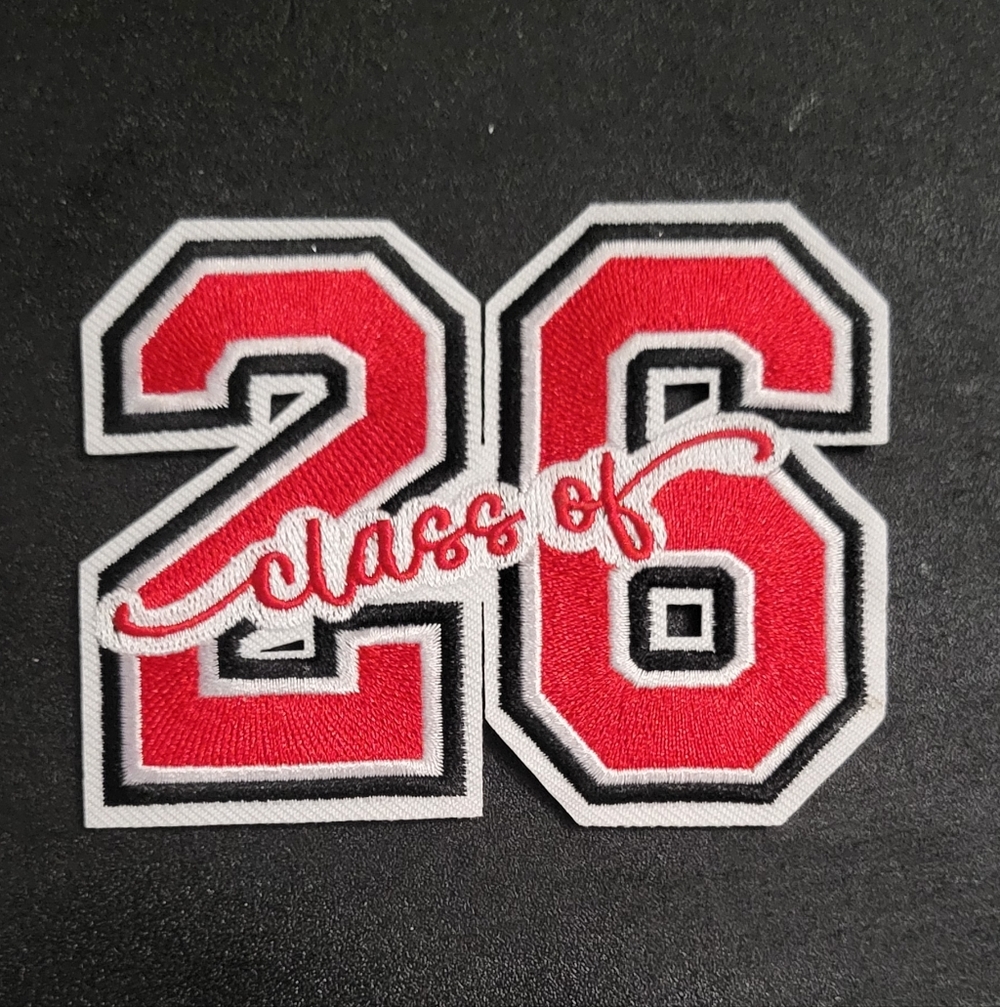 Red and White 'Class of 26' Patch
